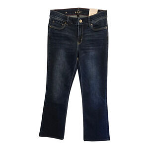 White House Black Market Jeans Womens The Boot Size 6 Blue Mid Rise Western Y2K